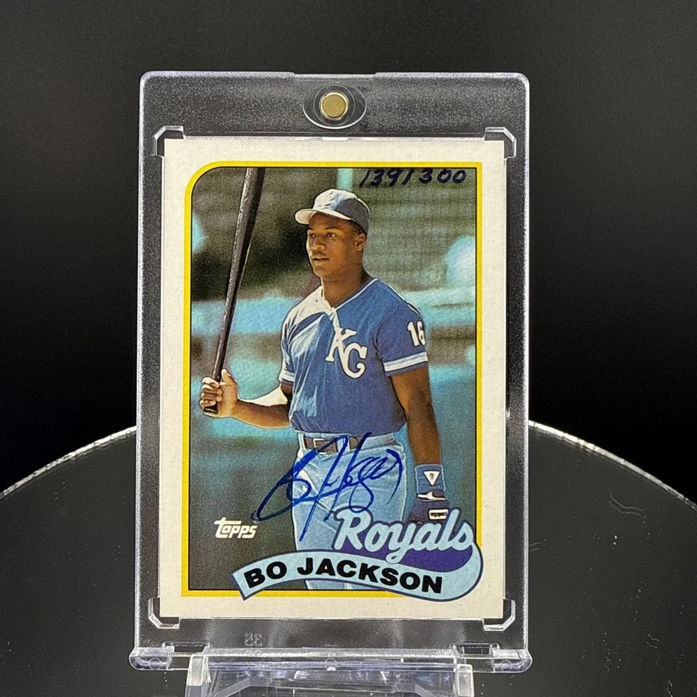 1989 Topps BO JACKSON Kansas City Royals Baseball Card #540 Autographed /300
